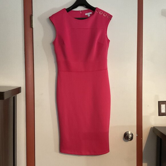 New York & Company Pink Sleeveless Sheath Dress | Size M - Picture 4 of 8